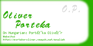 oliver porteka business card